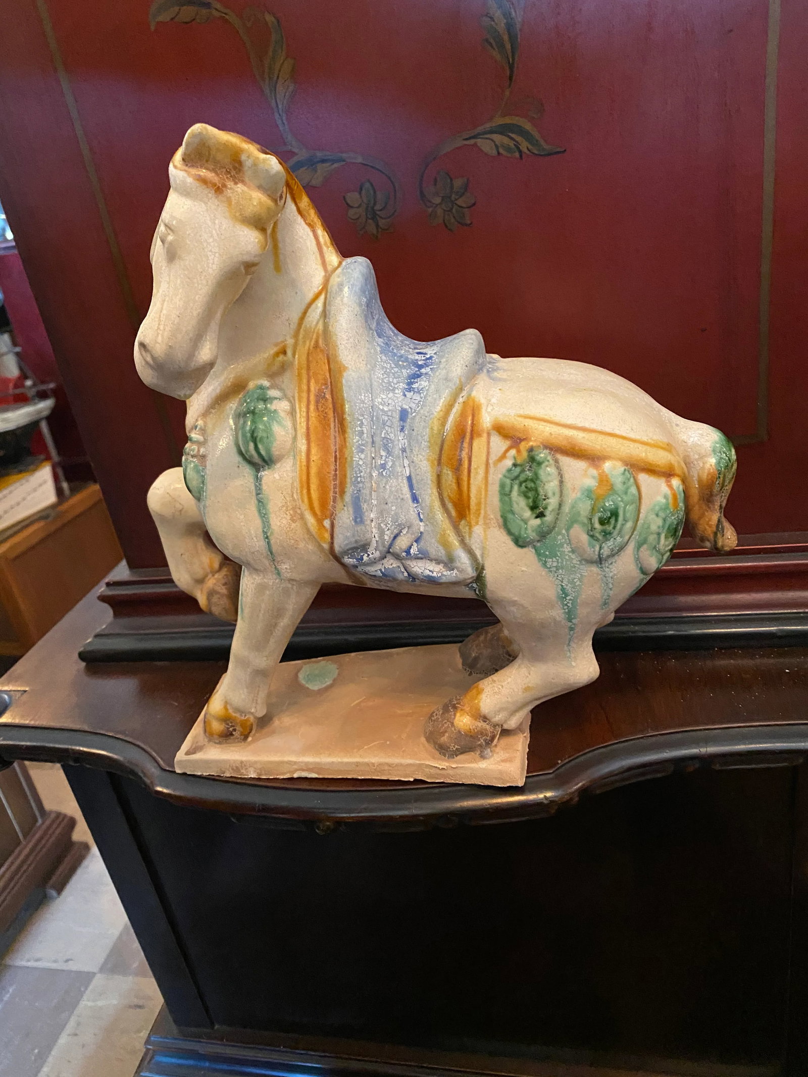 1980s Tang Style Glazed Terra Cotta Horse - 6