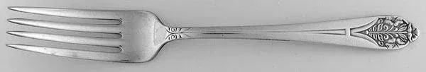 Art Nouveau National Silver Co. "Claudia" Silver Plate Flatware 7 Complete Place Settings With Servi - 10