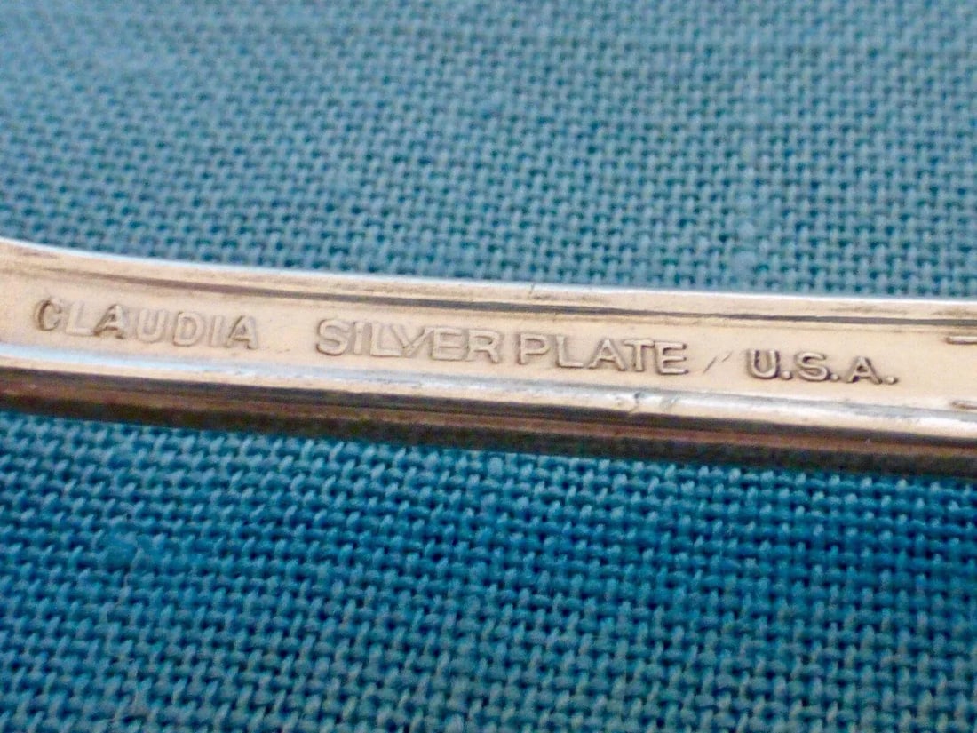 Art Nouveau National Silver Co. "Claudia" Silver Plate Flatware 7 Complete Place Settings With Servi - 8