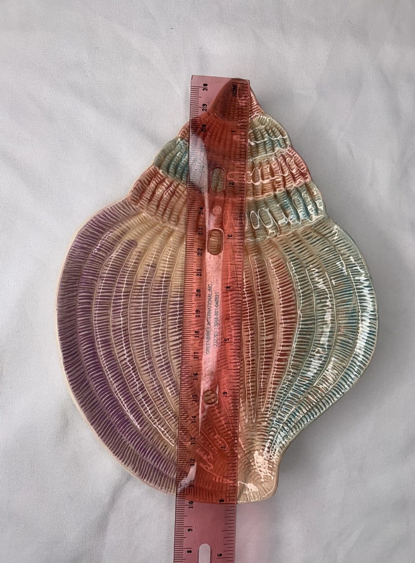 1990s Fitz & Floyd Omnibus Caribbean Shell Plates- Set of 2 - 3