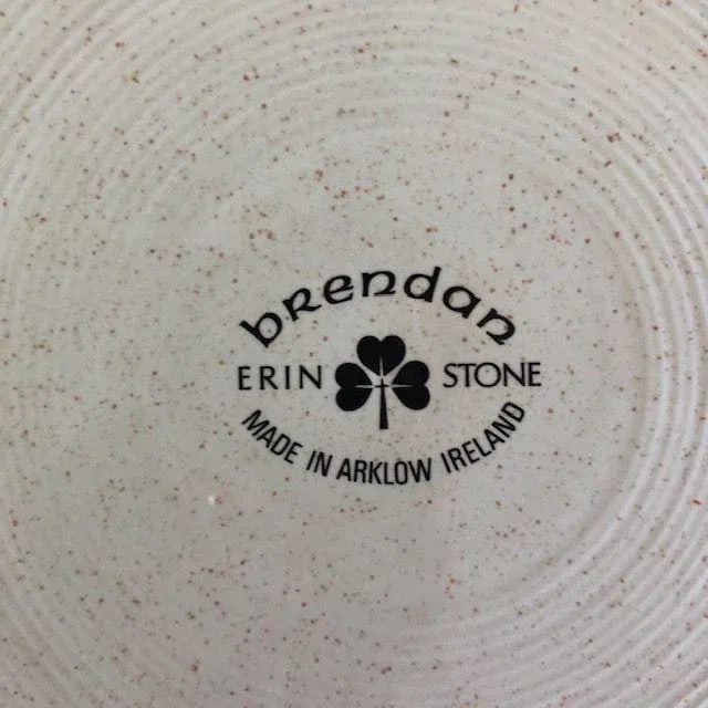 70s Brendan Erin Stone Floral Pattern Dinner Plates- Set of 6 - 5
