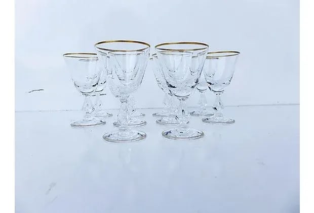 Fostoria Crystal Cordial Glasses - Set of 10 - 2