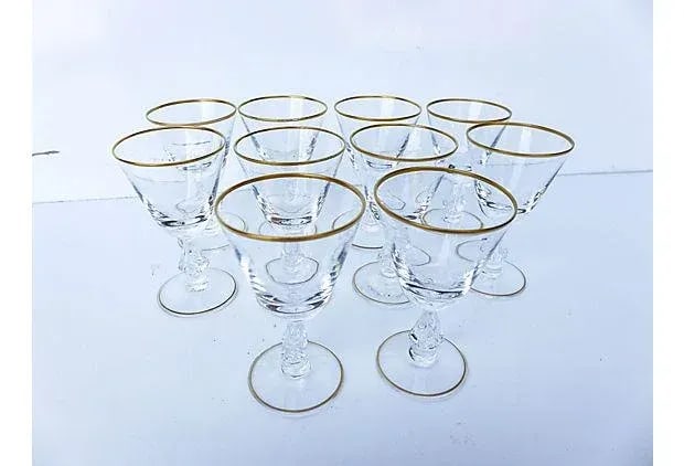 Fostoria Crystal Cordial Glasses - Set of 10 - 3