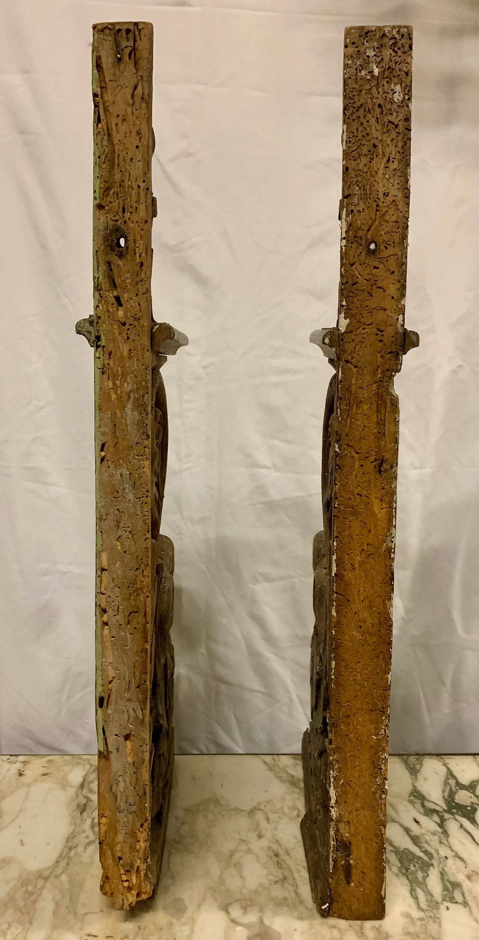 Mid 19th Century French Carved Wooden Architectural Brackets | Corbels - a Pair - 12