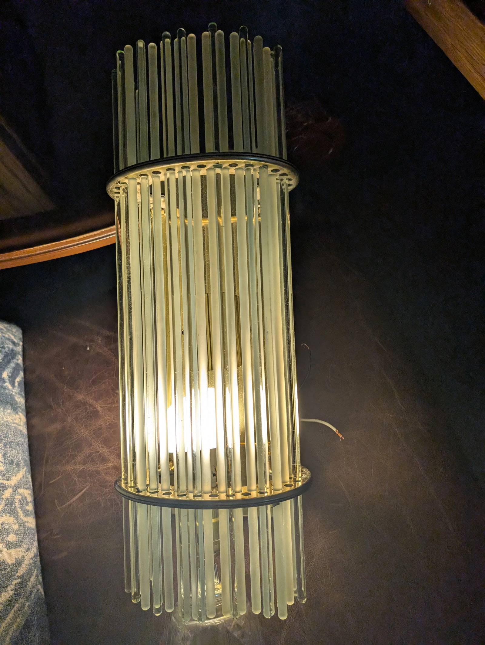 Mid Century Post Modern Murano Venini Italy Style Glass Sconce a Pair - 12