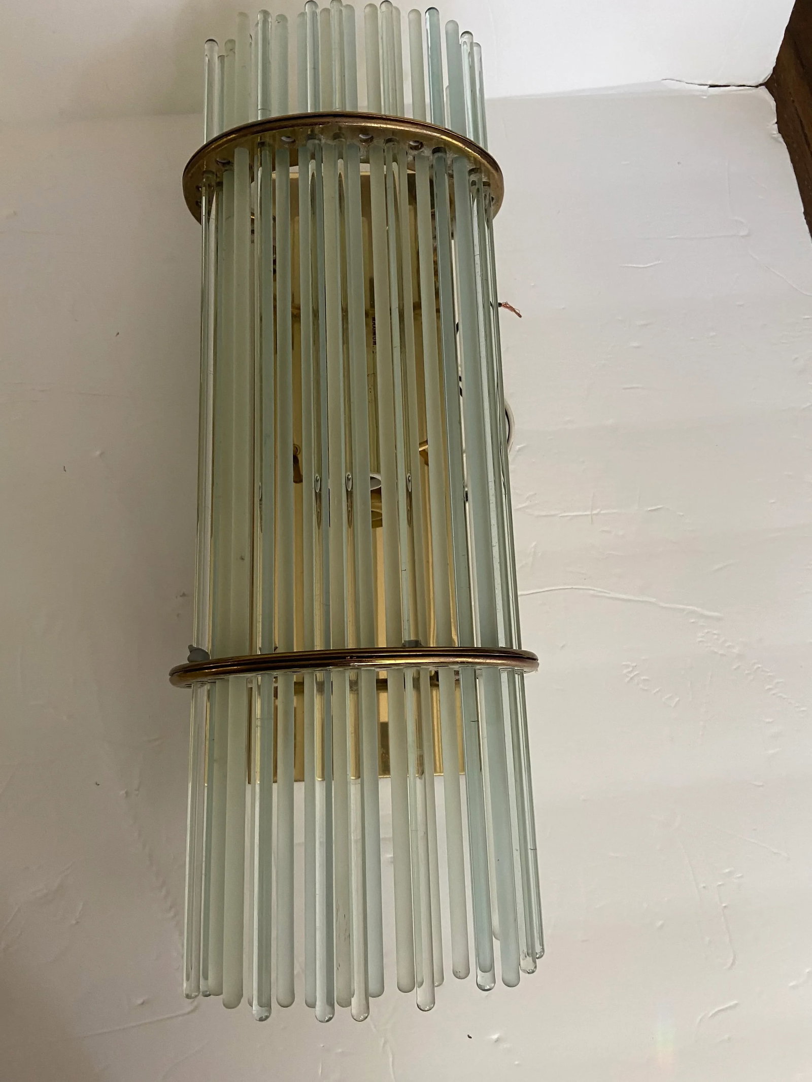 Mid Century Post Modern Murano Venini Italy Style Glass Sconce a Pair - 4