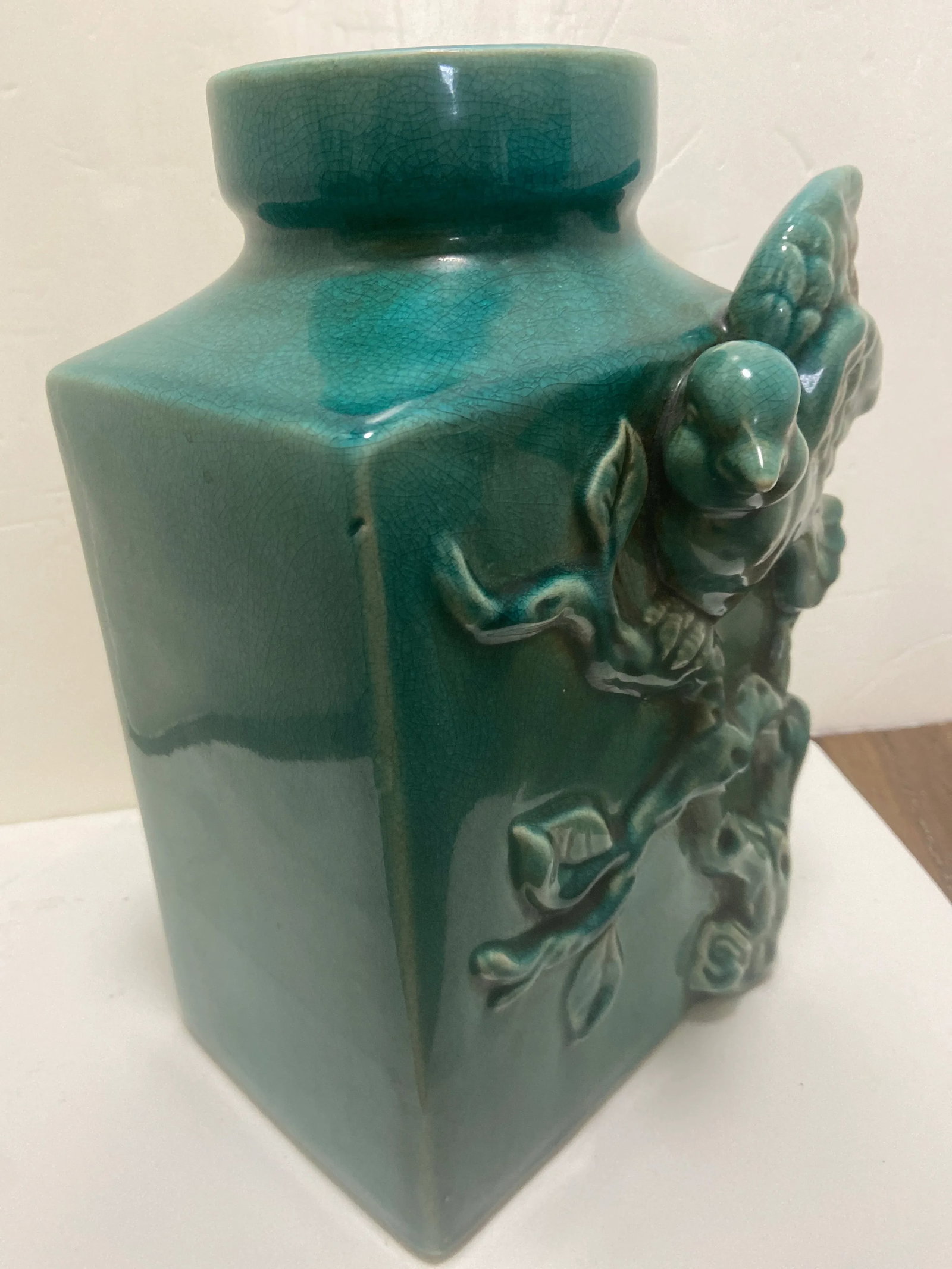 Vintage Art Deco Porcelain Bird Urn Vessel Vase - 4