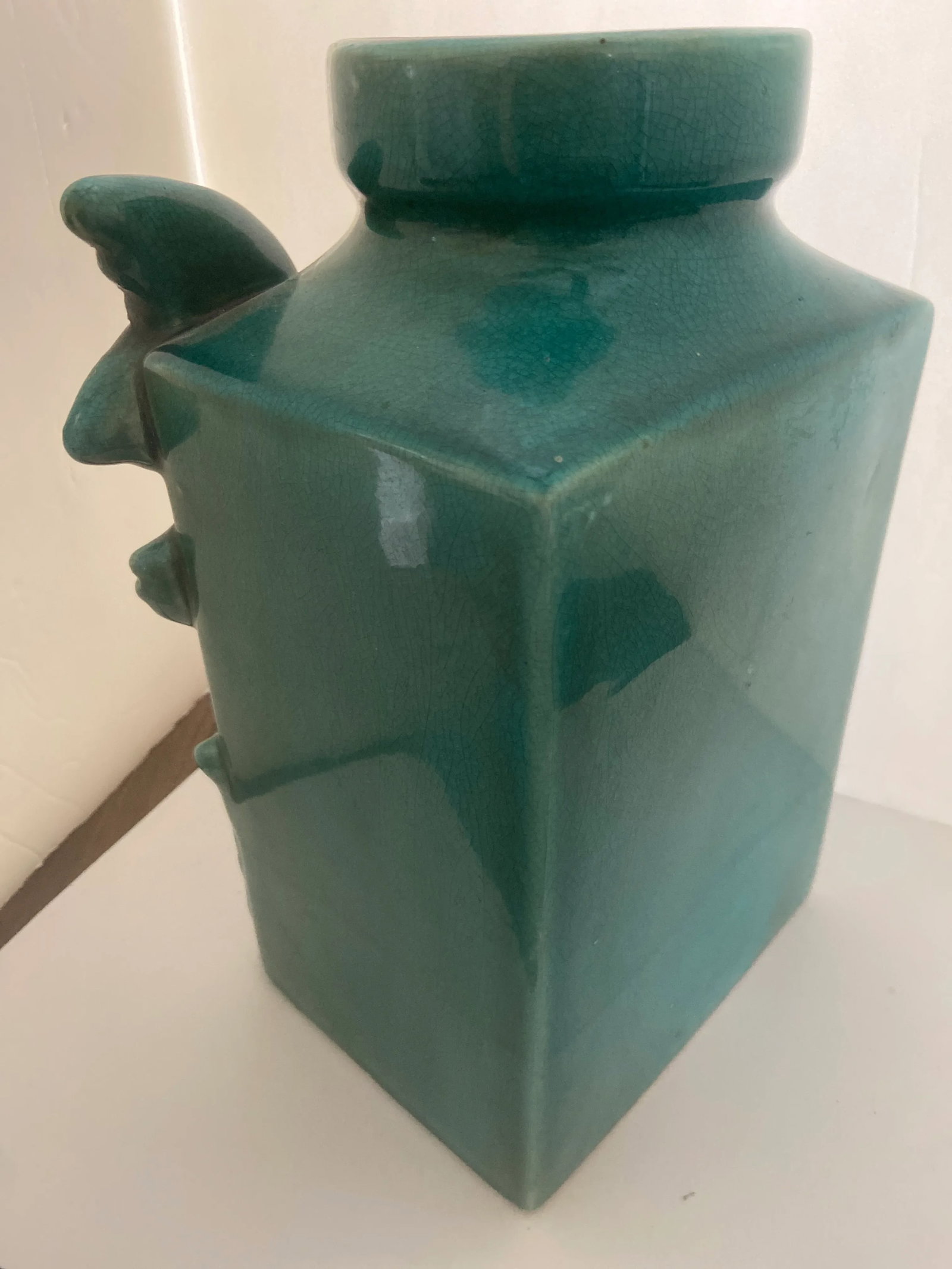 Vintage Art Deco Porcelain Bird Urn Vessel Vase - 6