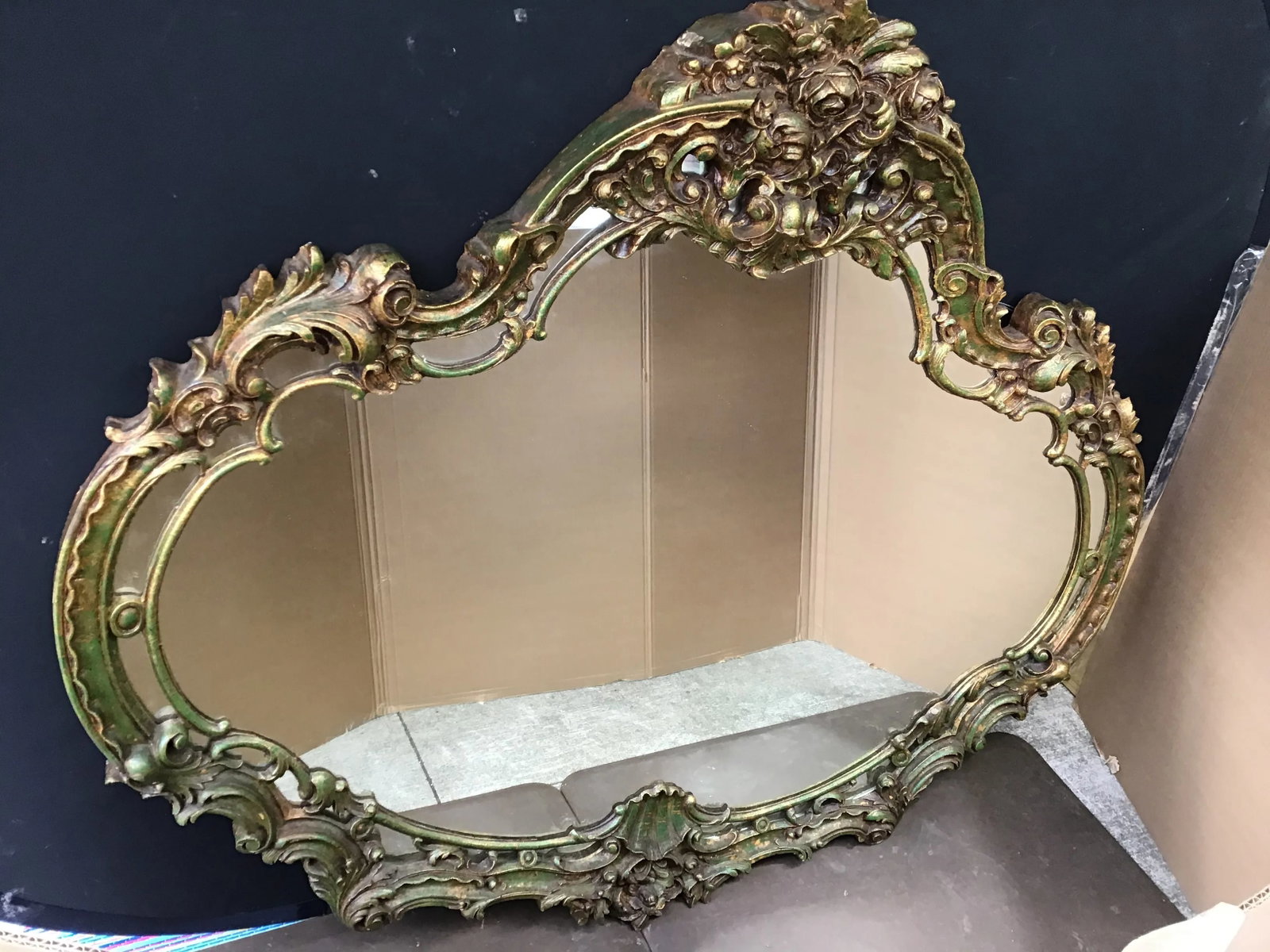 Mid 20th Century Rococo French Gold Wall Mirror - 10