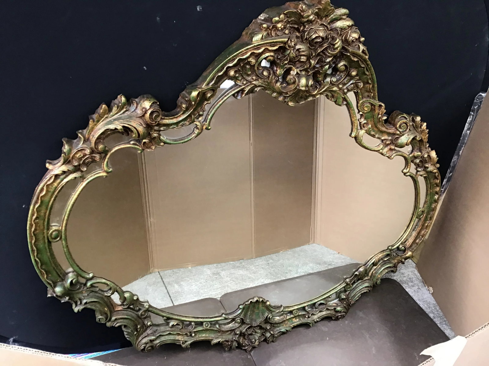Mid 20th Century Rococo French Gold Wall Mirror - 2