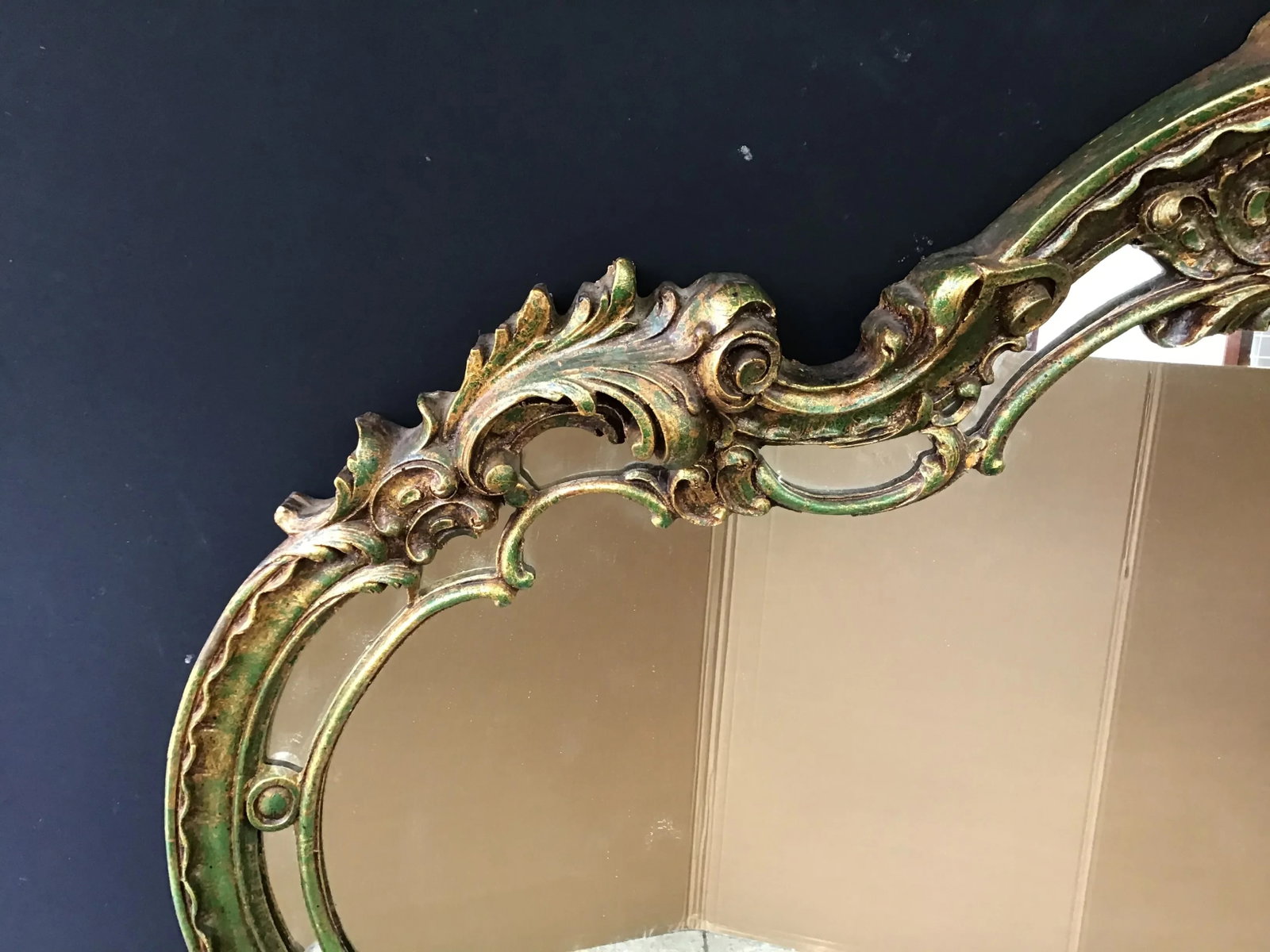 Mid 20th Century Rococo French Gold Wall Mirror - 3