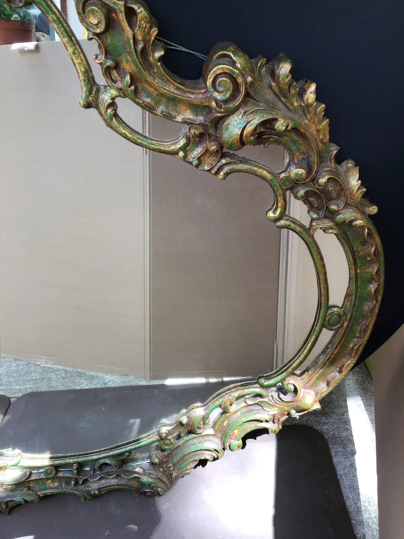 Mid 20th Century Rococo French Gold Wall Mirror - 7