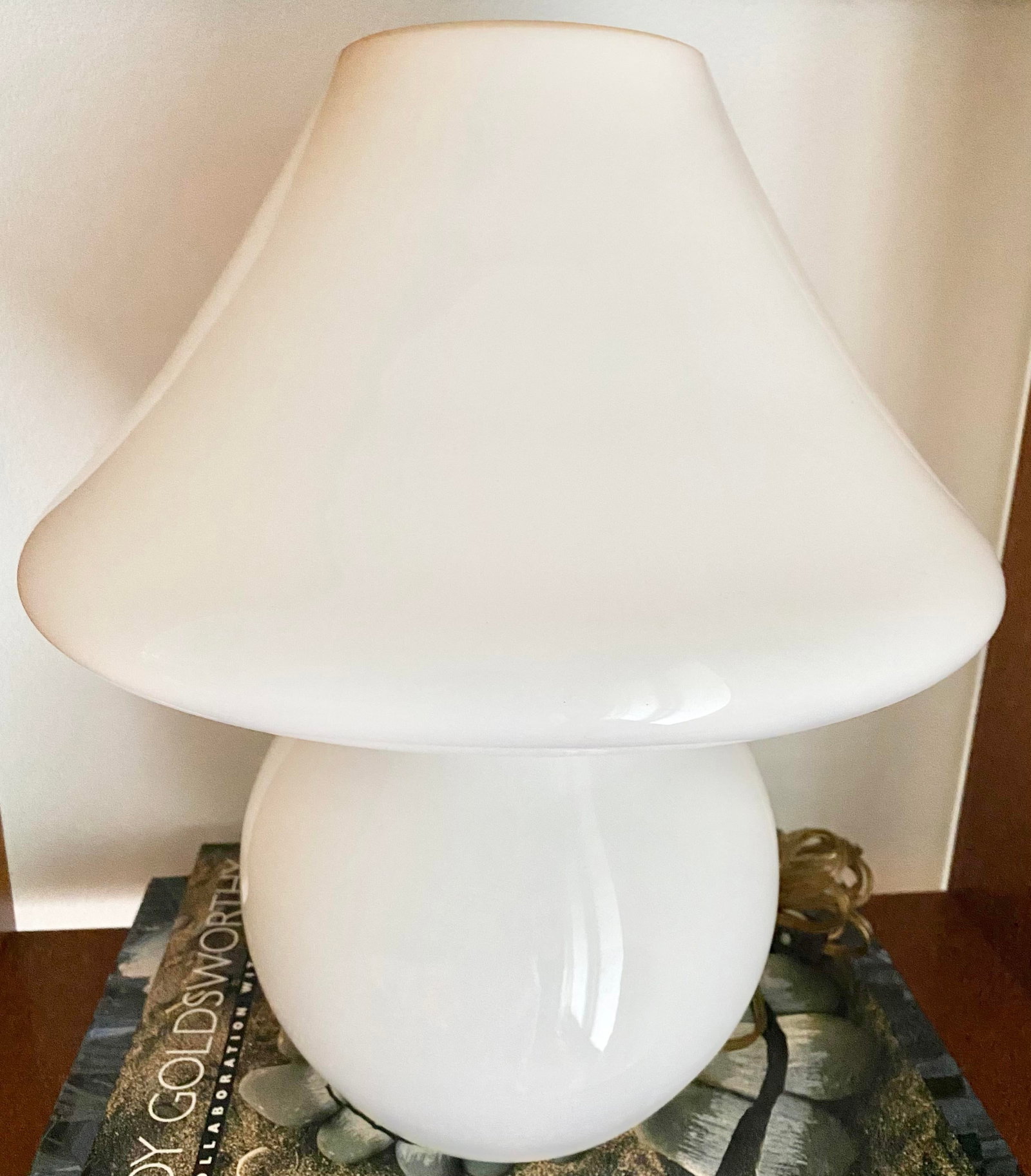 XL Murano Glass Italian Mushroom Desk Lamp - 7