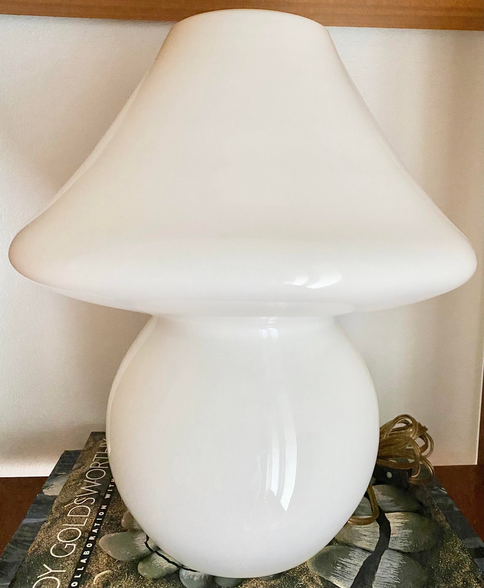 XL Murano Glass Italian Mushroom Desk Lamp - 9