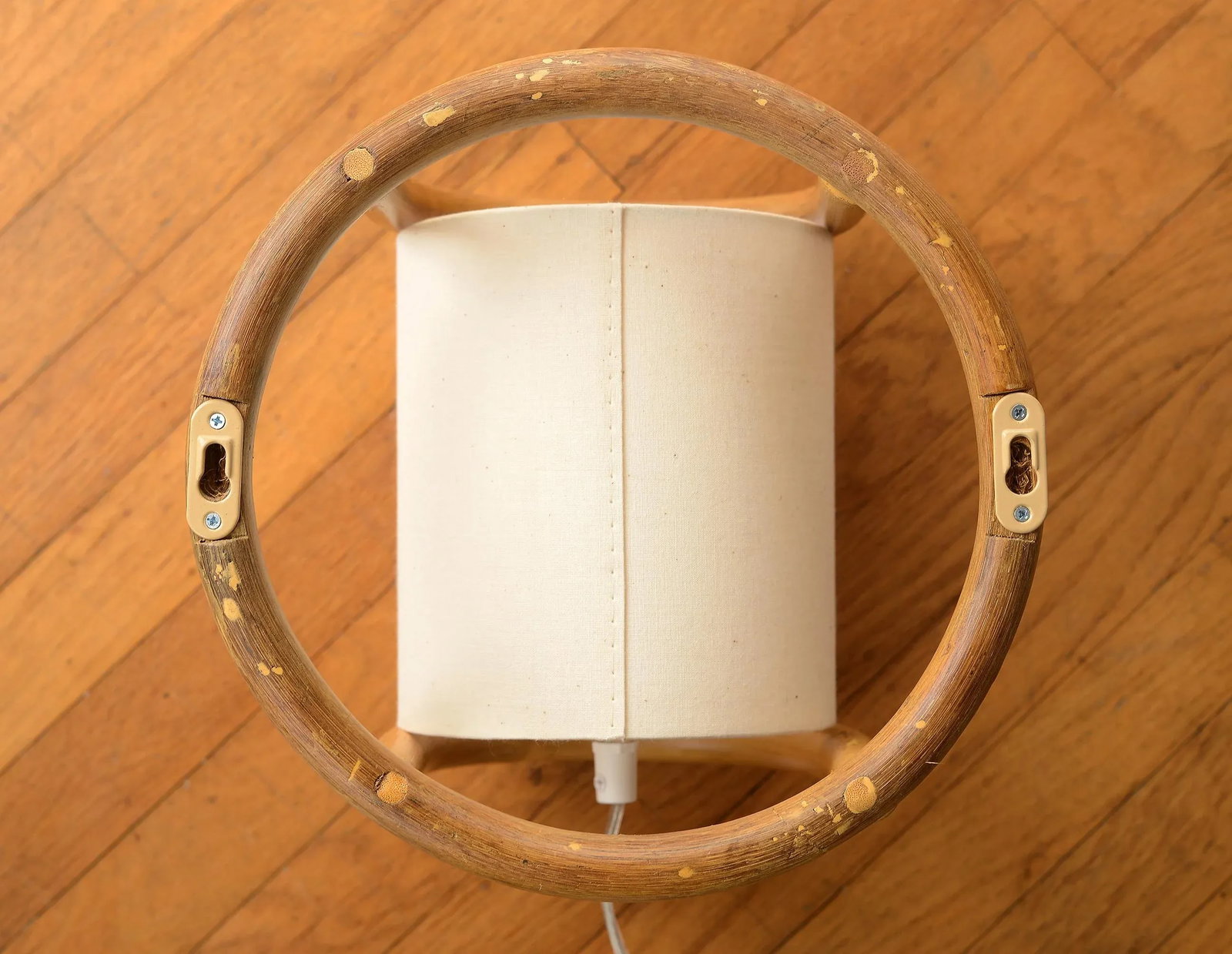 Vintage 1970s Boho Bent Bamboo Electric Wall Sconce - 10