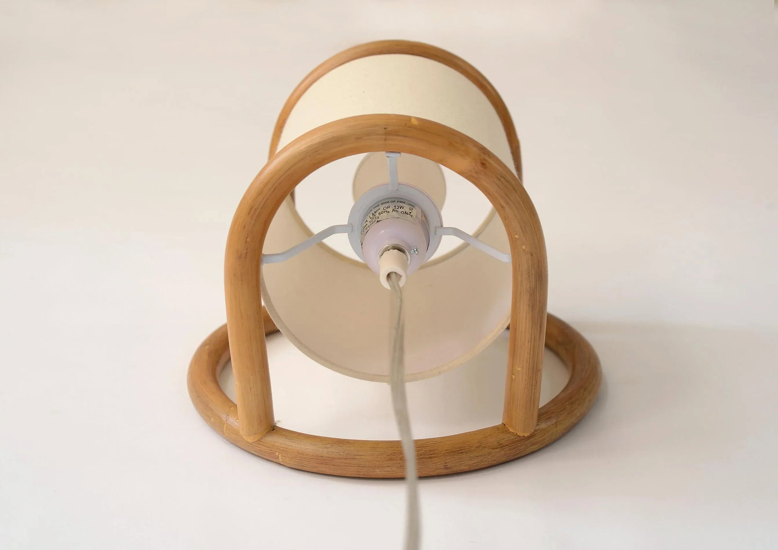 Vintage 1970s Boho Bent Bamboo Electric Wall Sconce - 8