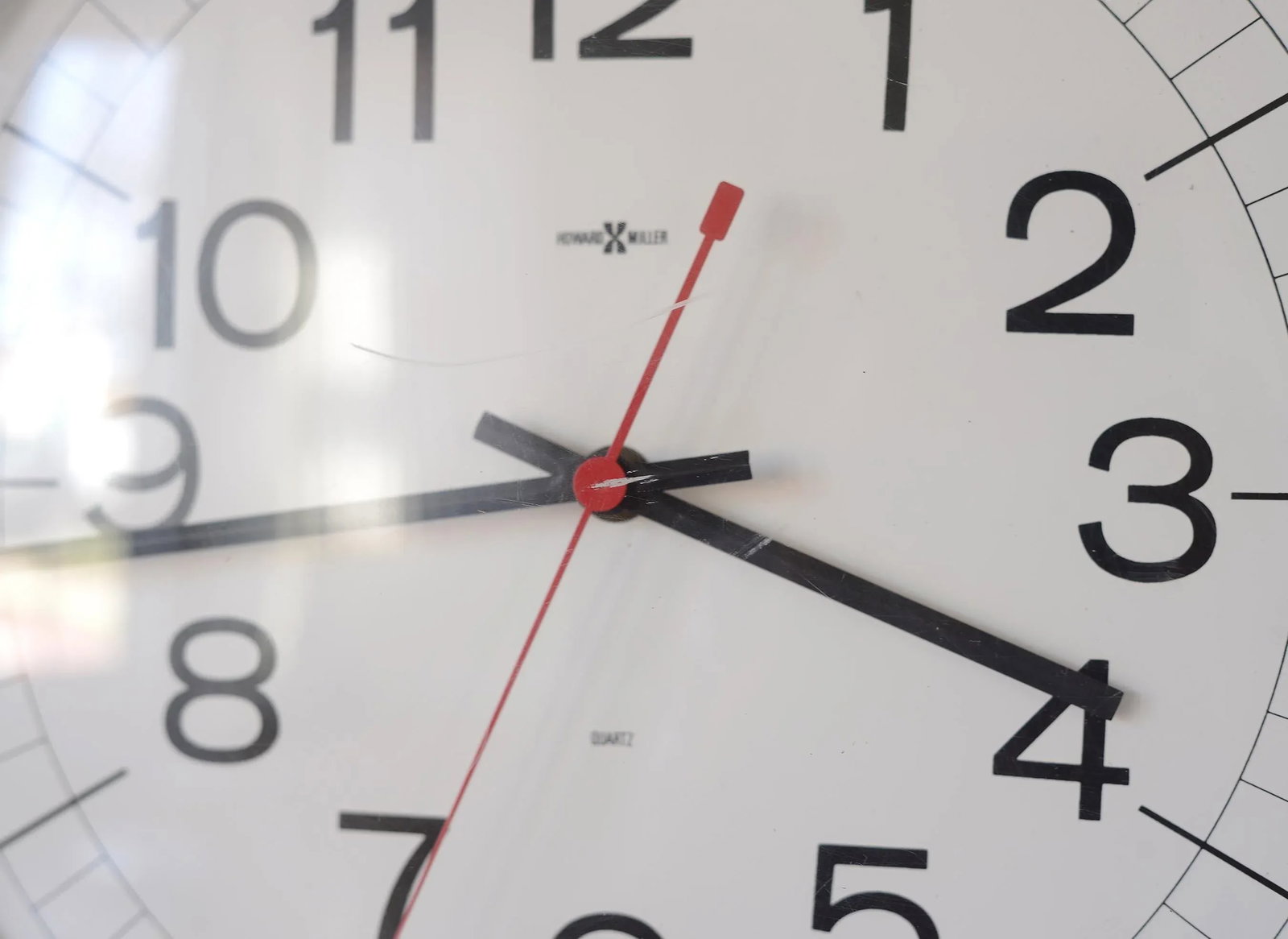 1950s Large Industrial Mid-Century Modern Howard Miller Metal School Clock - 10