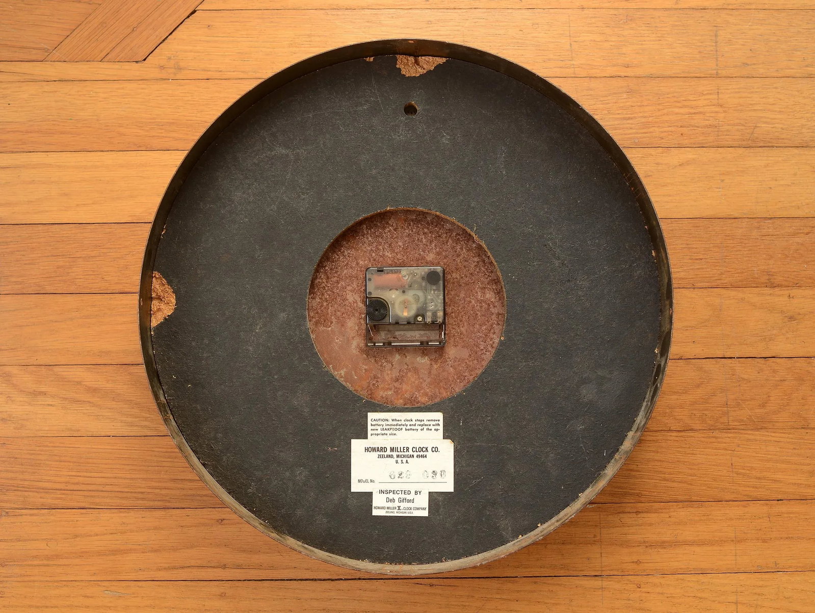 1950s Large Industrial Mid-Century Modern Howard Miller Metal School Clock - 11