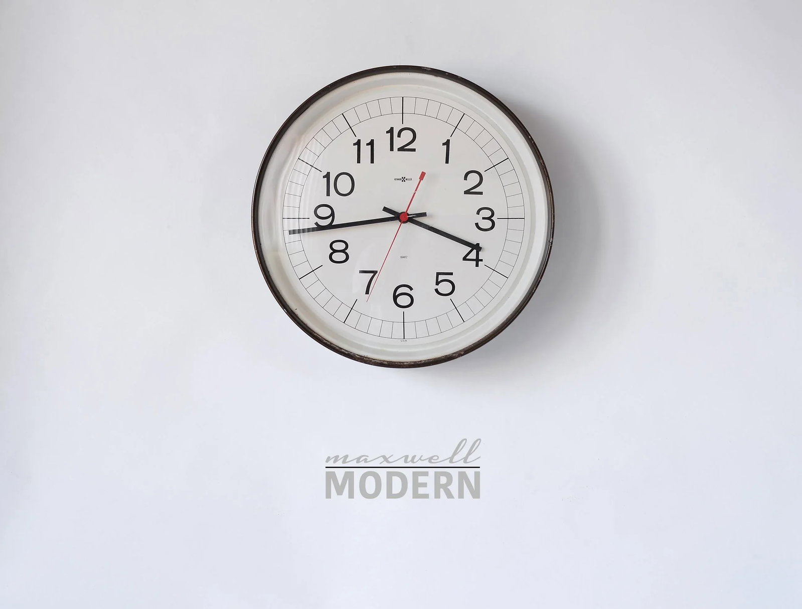 1950s Large Industrial Mid-Century Modern Howard Miller Metal School Clock - 2