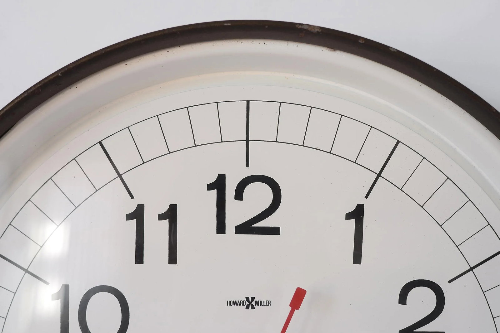 1950s Large Industrial Mid-Century Modern Howard Miller Metal School Clock - 3