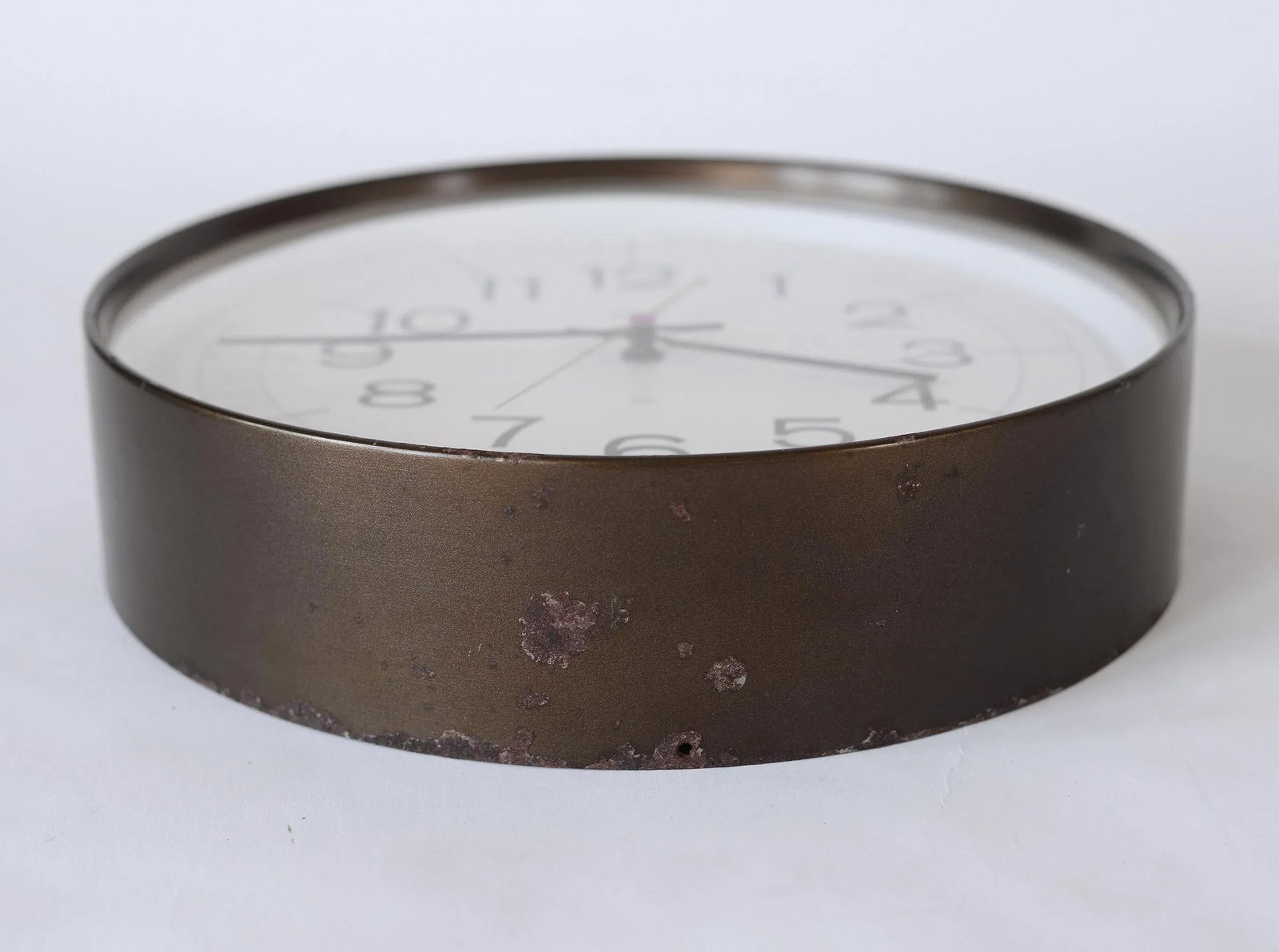 1950s Large Industrial Mid-Century Modern Howard Miller Metal School Clock - 7