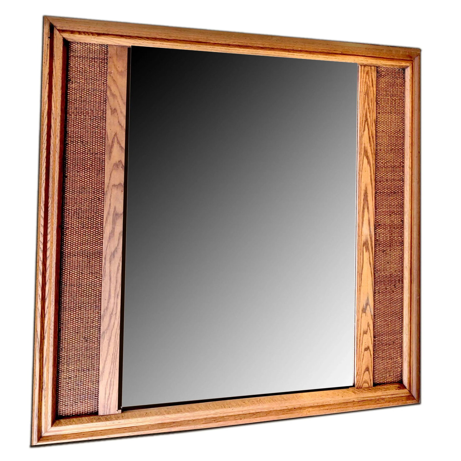 Monumental Mid-Century Modern Russel White for Conant Ball Solid Maple Framed Wall Mirror - 13