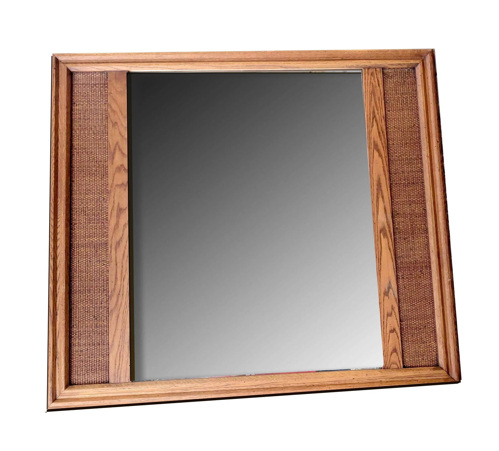 Monumental Mid-Century Modern Russel White for Conant Ball Solid Maple Framed Wall Mirror - 3