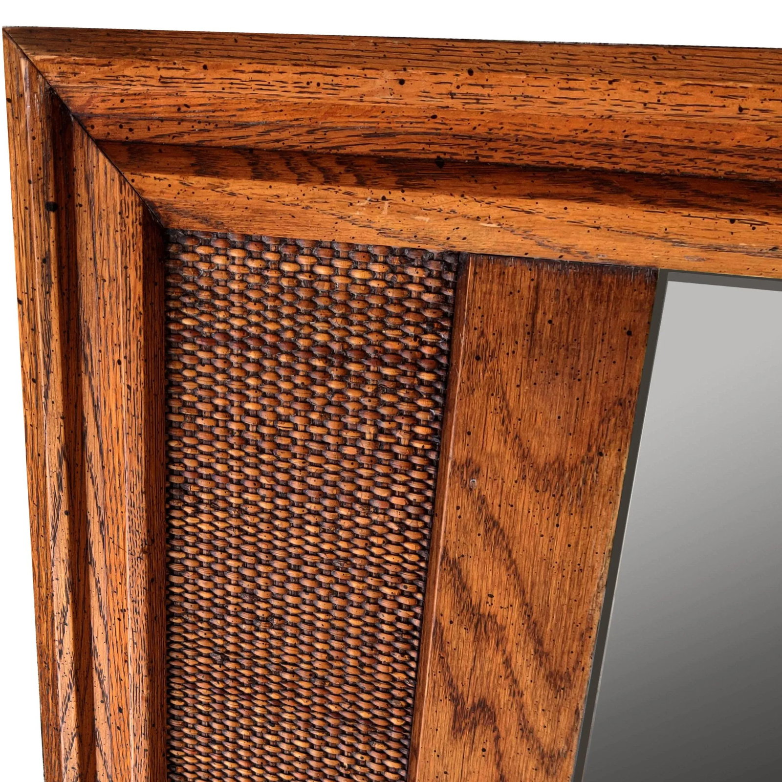 Monumental Mid-Century Modern Russel White for Conant Ball Solid Maple Framed Wall Mirror - 7