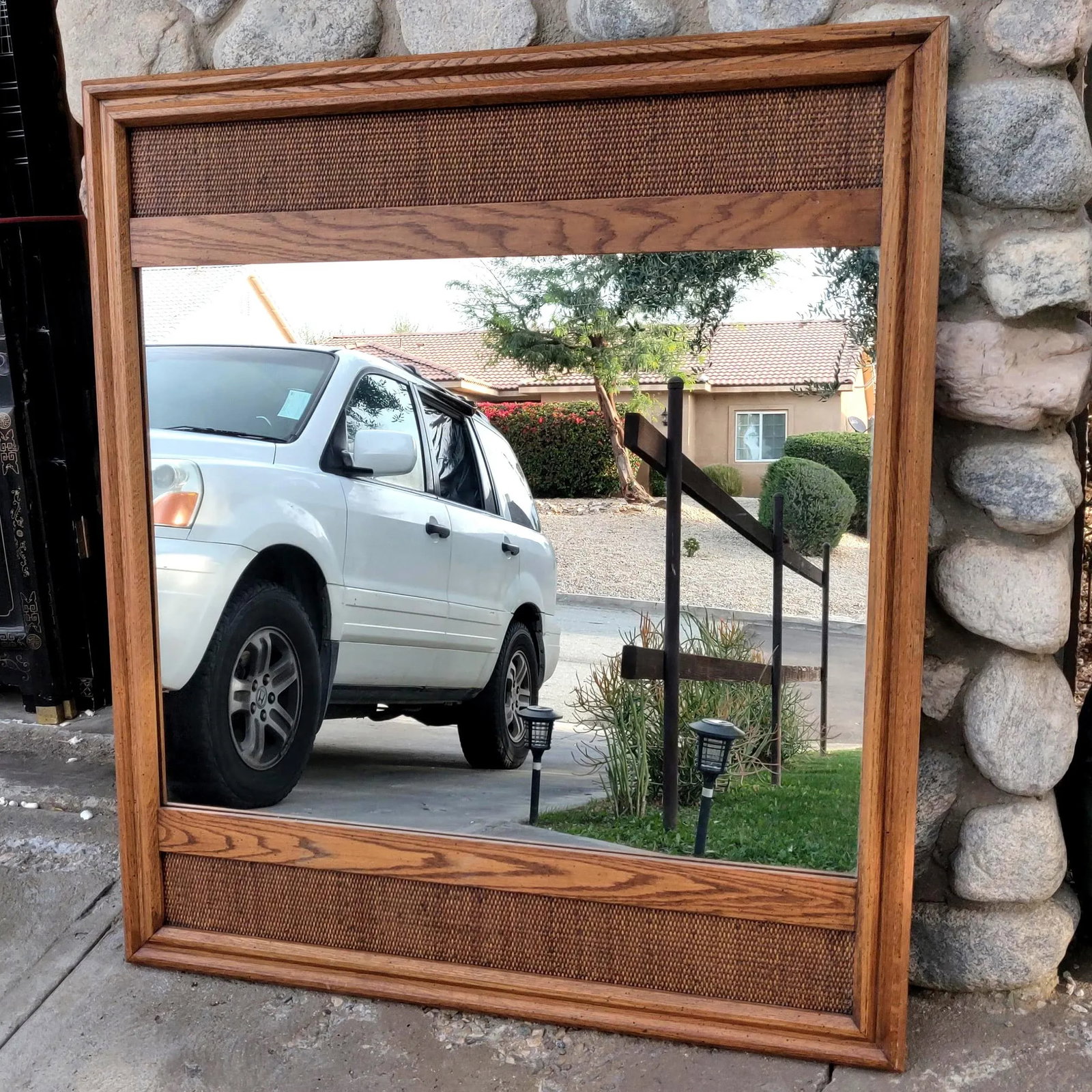 Monumental Mid-Century Modern Russel White for Conant Ball Solid Maple Framed Wall Mirror - 8