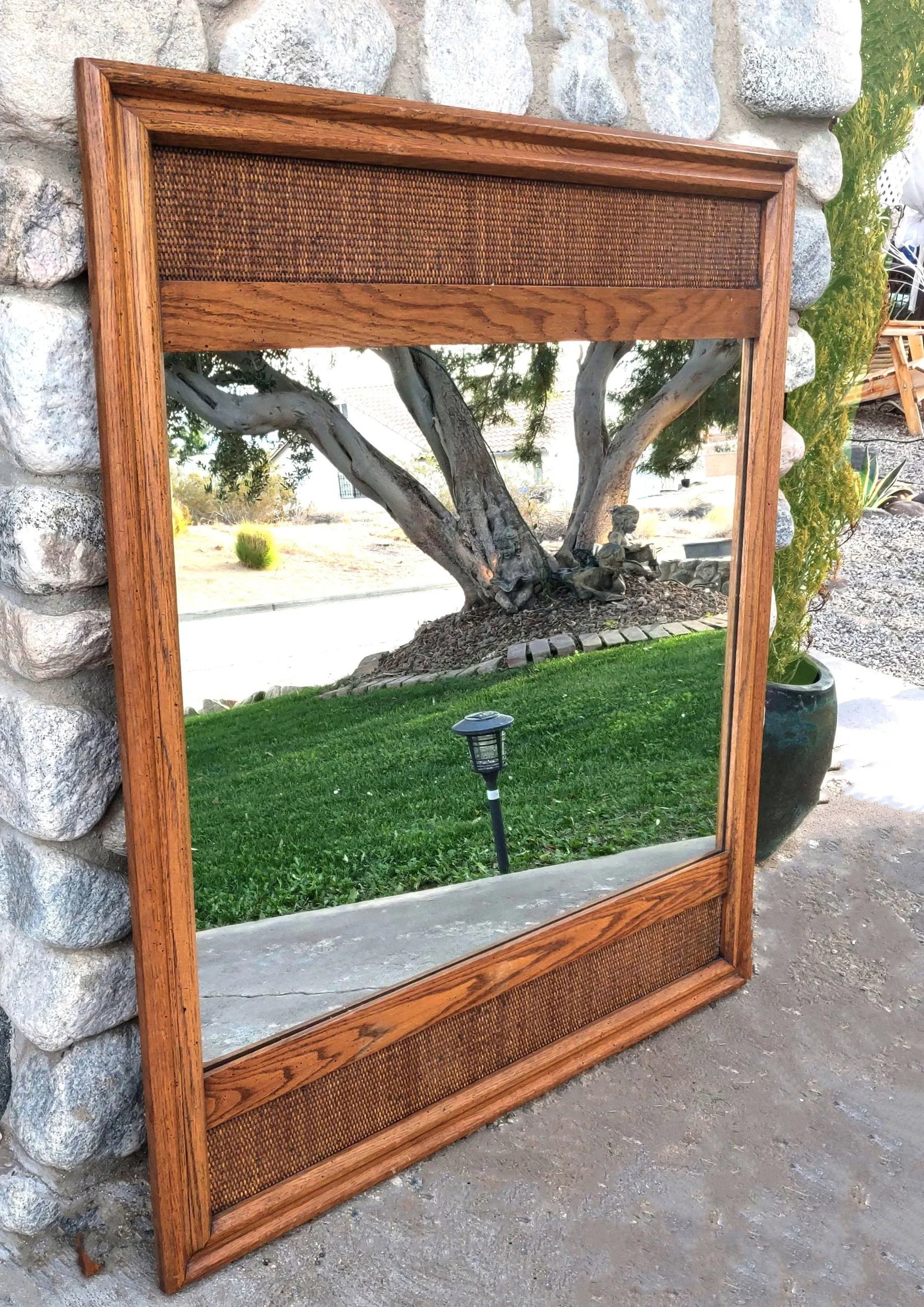 Monumental Mid-Century Modern Russel White for Conant Ball Solid Maple Framed Wall Mirror - 9