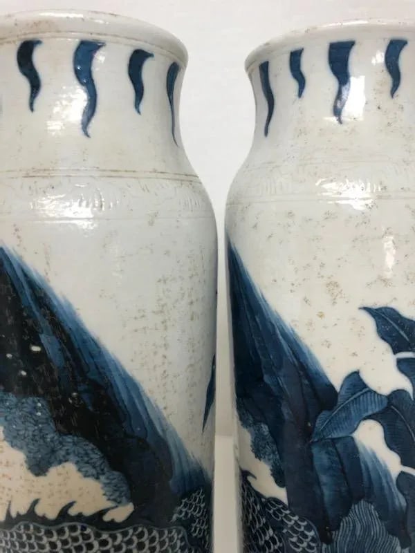 Mid 19th Century Chinese Porcelain Sleeve Vases - A Pair - 8