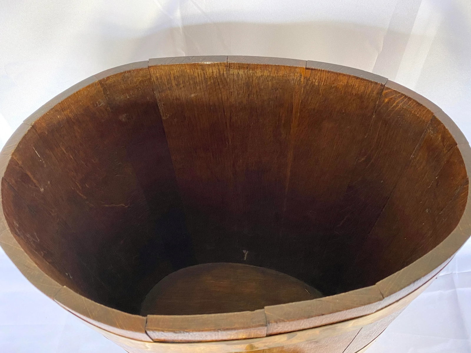 Late 19th Century English Oak Barrel With Brass Bands Umbrella Stand - 8