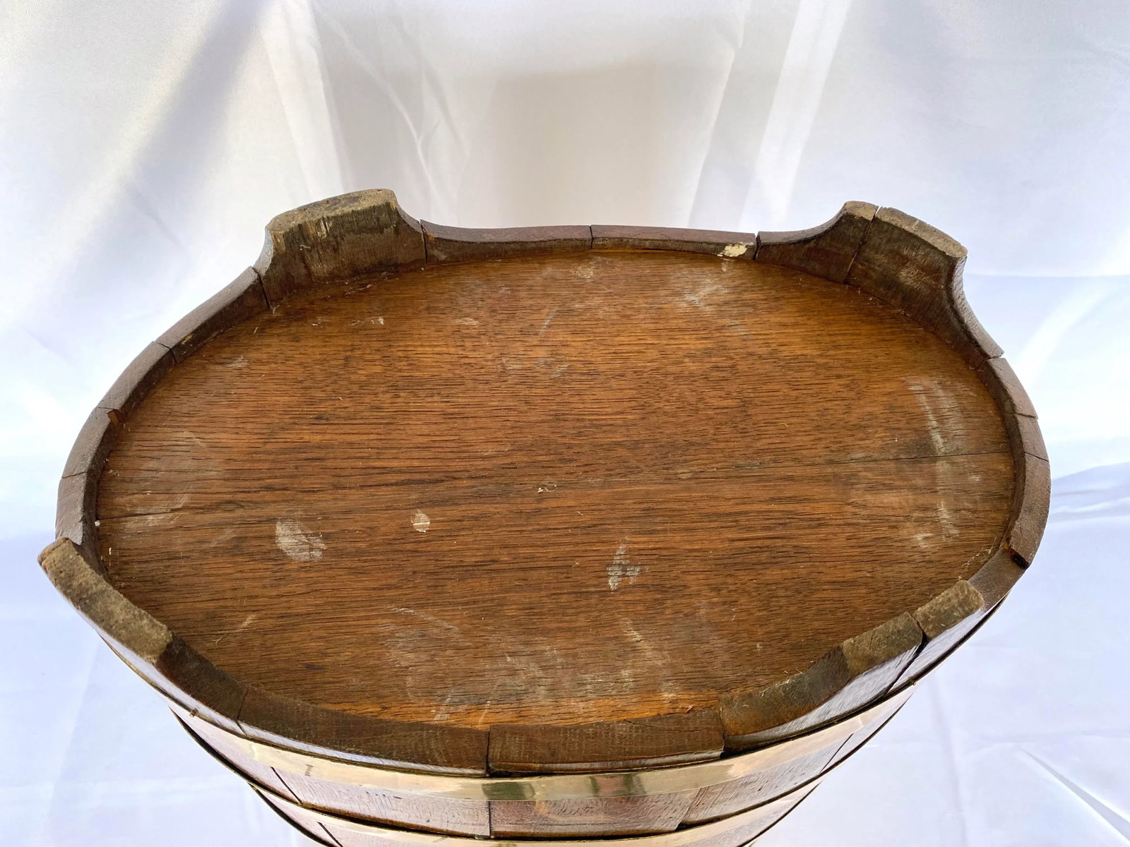 Late 19th Century English Oak Barrel With Brass Bands Umbrella Stand - 9
