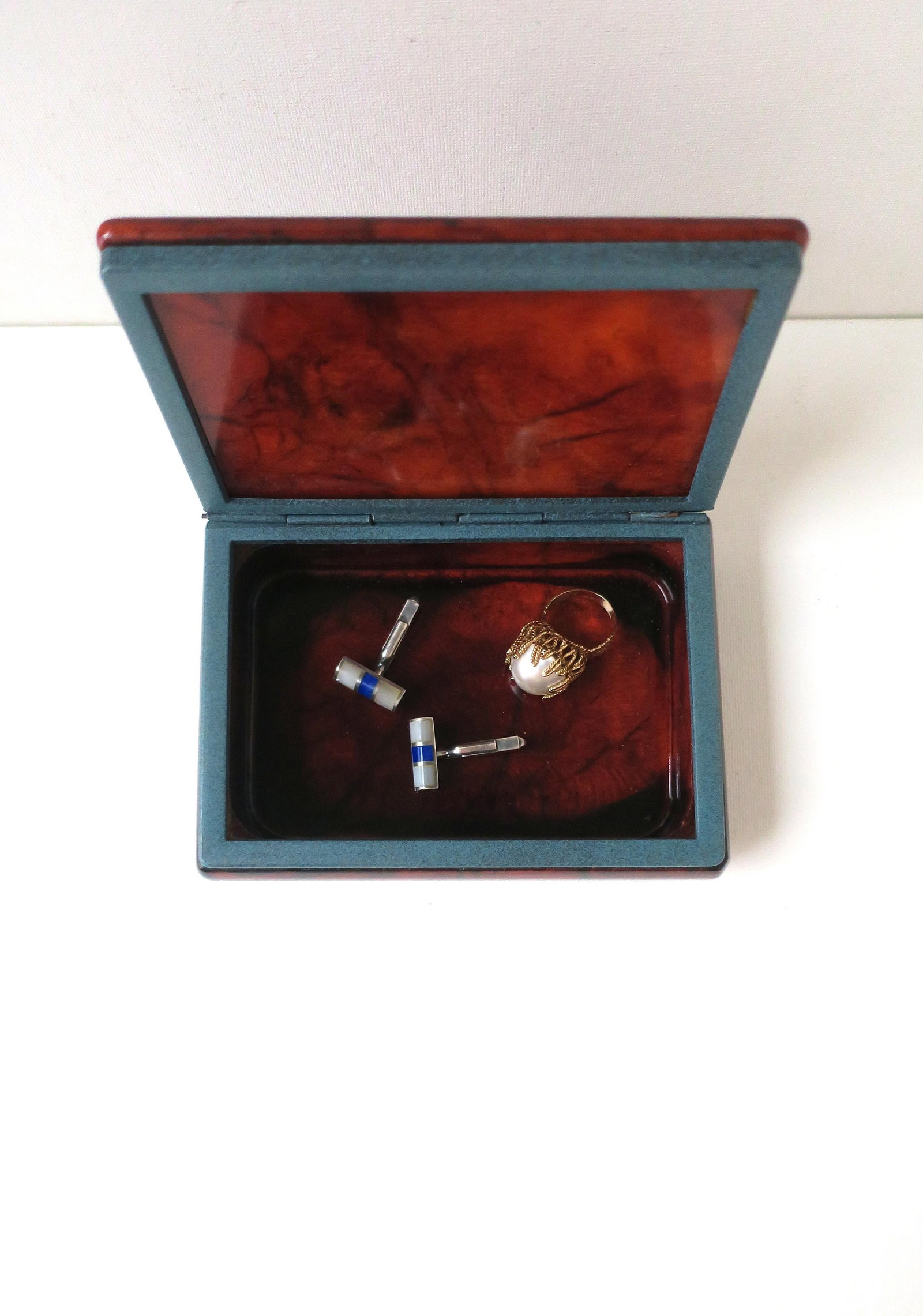 Italian Alabaster Marble Jewelry Box - 9