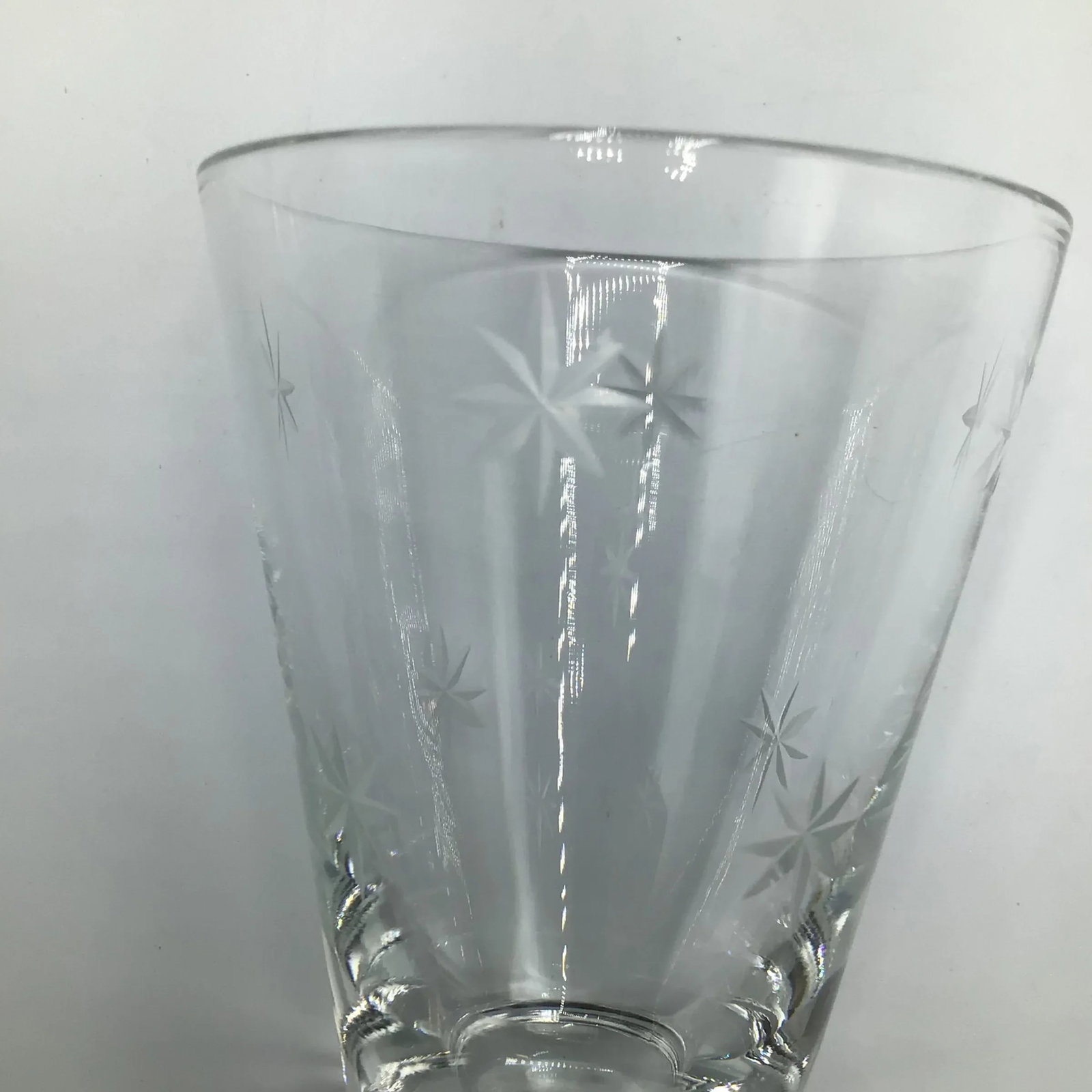 Vintage 70's Atomic Etched Cocktail Glasses-Set of 6 - 8
