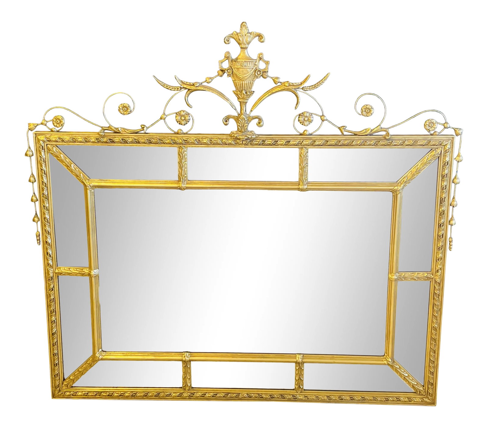 Adams Style Gilt Wood Wall, Console or Over the Mantle Mirror (1 of 13)