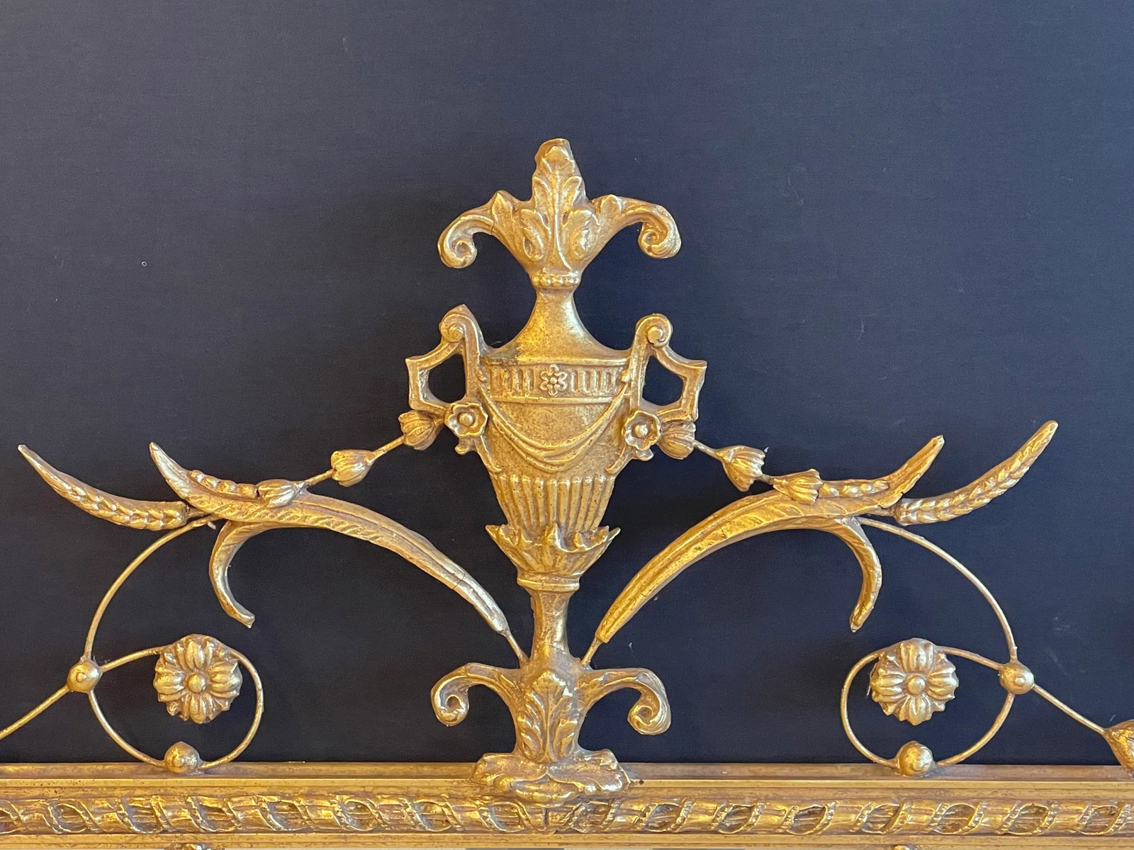 Adams Style Gilt Wood Wall, Console or Over the Mantle Mirror - 3