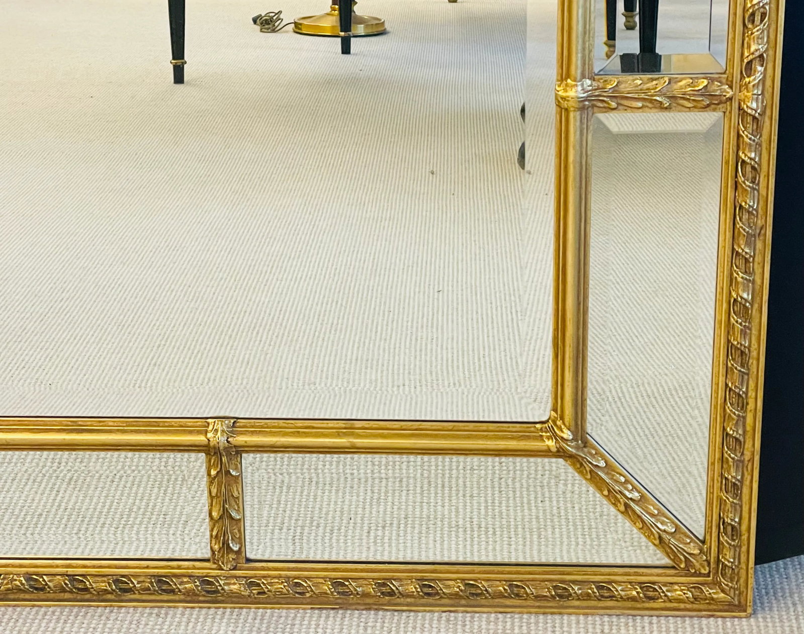 Adams Style Gilt Wood Wall, Console or Over the Mantle Mirror - 5