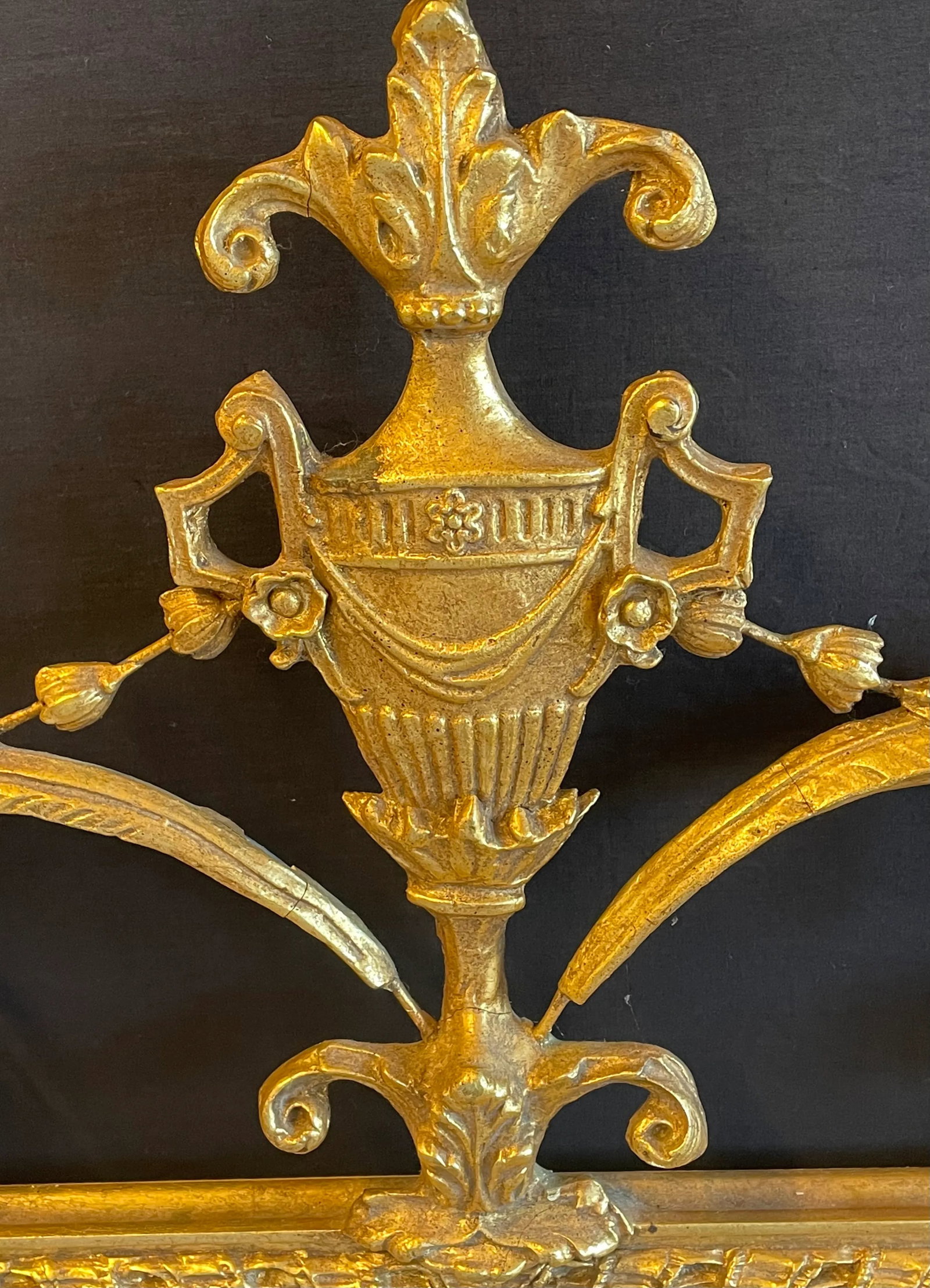Adams Style Gilt Wood Wall, Console or Over the Mantle Mirror - 9