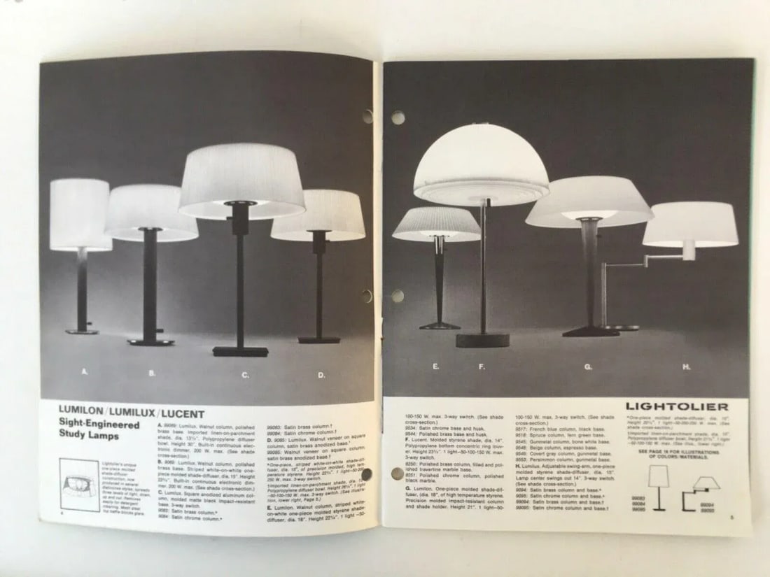Vintage Lumilon Table Lamps by Gerald Thurston for Lightolier - A Pair - 10