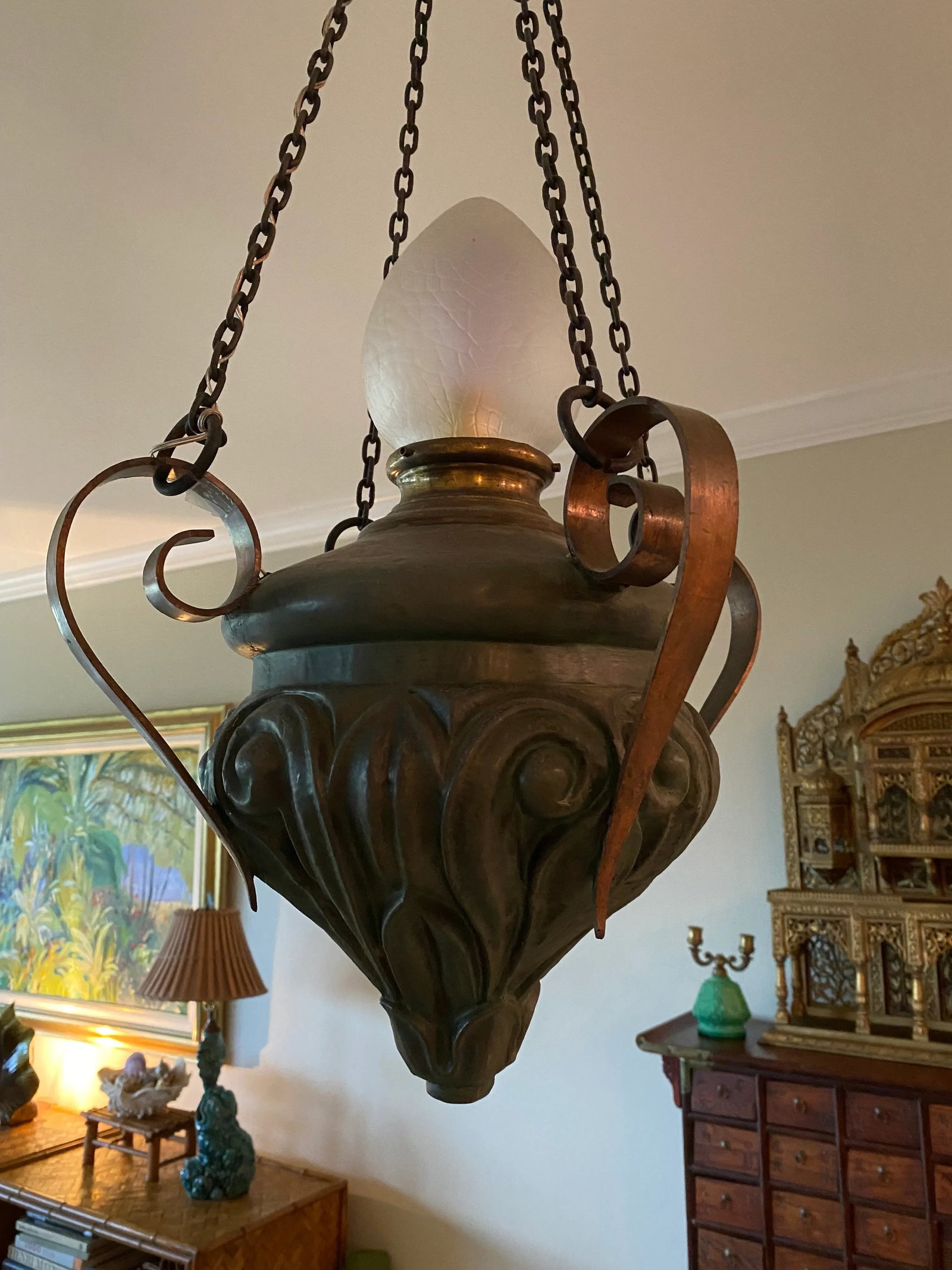 Early 20th Century Neoclassic Pendant Light Fixture - 2