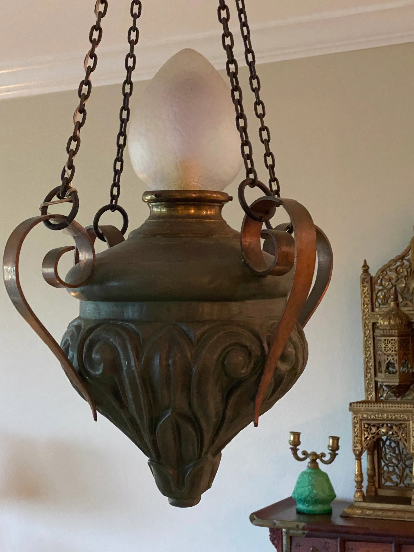 Early 20th Century Neoclassic Pendant Light Fixture - 7