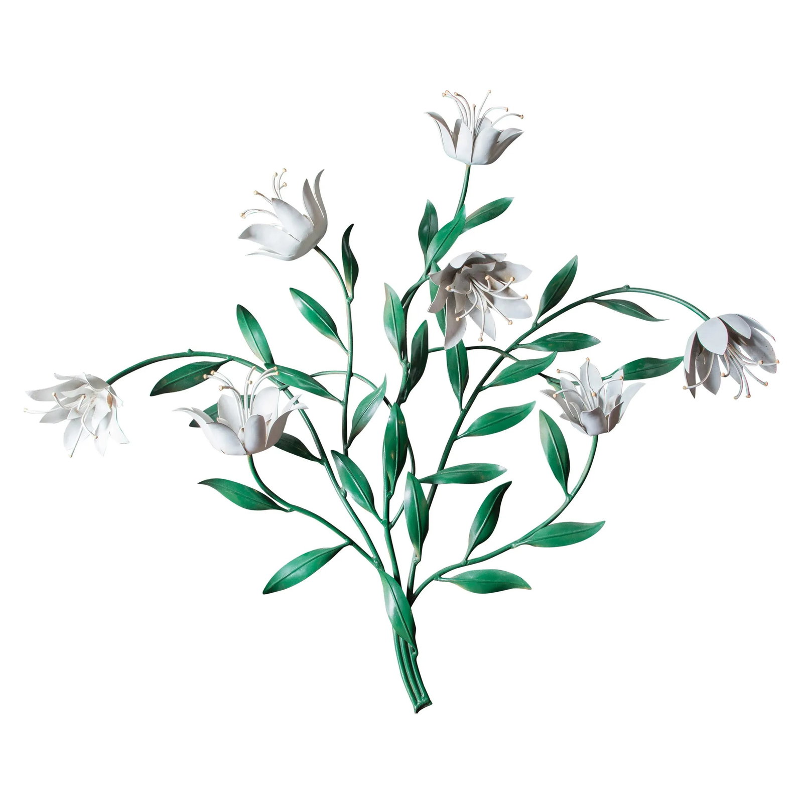 Large Italian Wrought Iron Tulip Wall Decoration - 12
