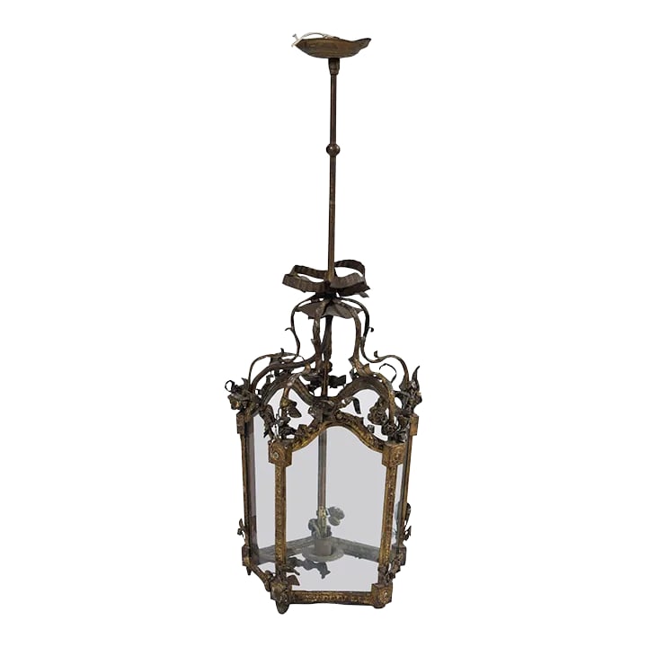 1940s French Gilt Tole Lantern (1 of 11)