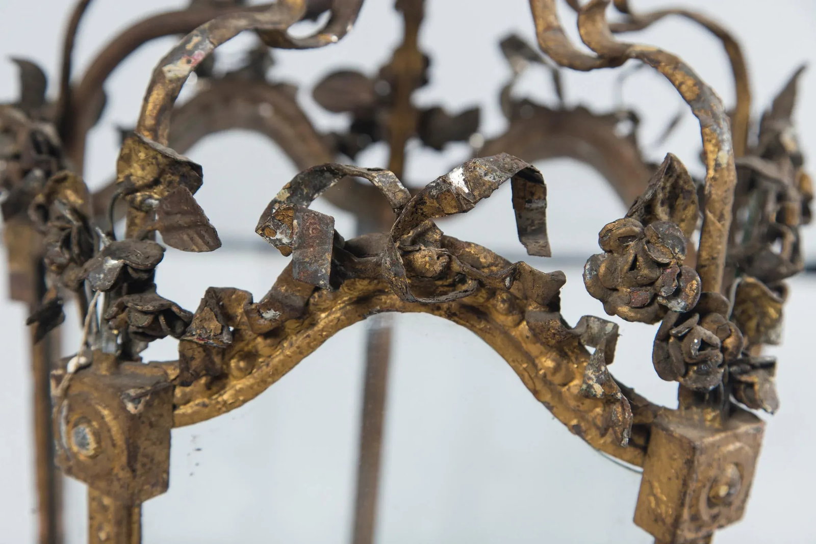 1940s French Gilt Tole Lantern - 5
