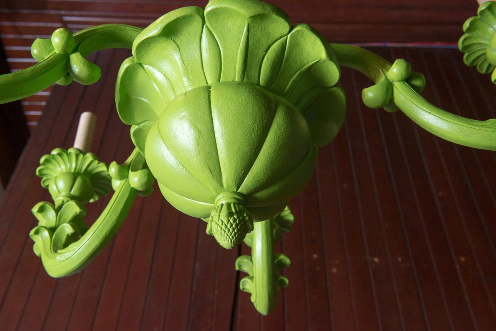 Spring Green Foliate Chandelier - 2