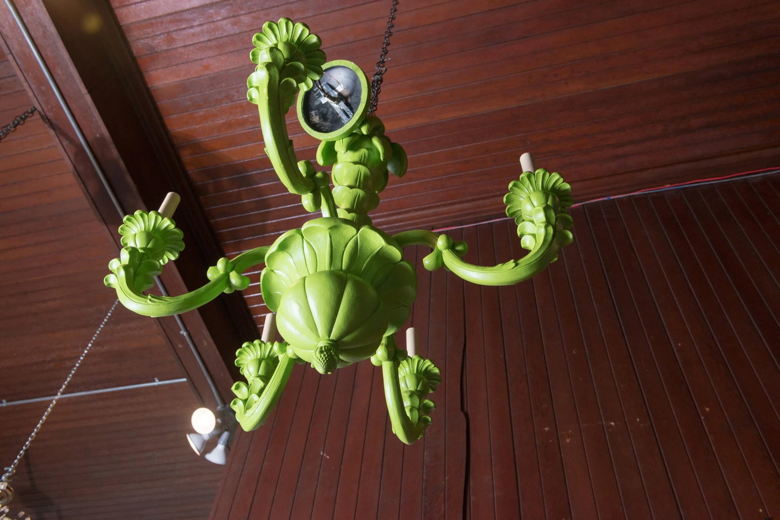 Spring Green Foliate Chandelier - 3