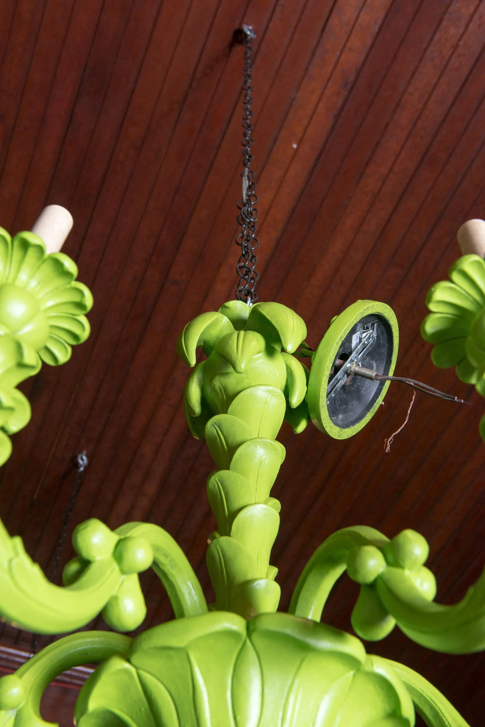 Spring Green Foliate Chandelier - 5