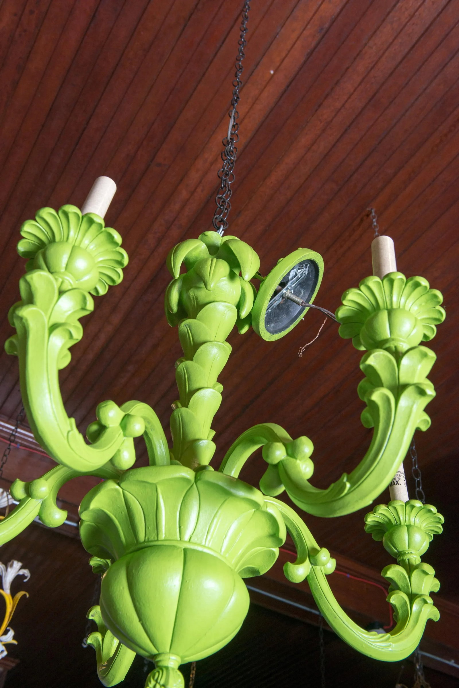 Spring Green Foliate Chandelier - 8
