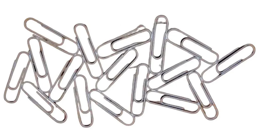 Vintage Double Pop Art Postmodern Curtis Jere Style Long Paper Clip Metal Wall Sculpture - 10